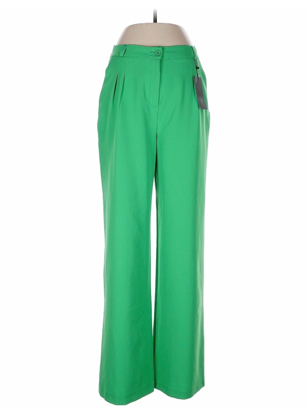 Miss Frendy Designs - Wide-Leg High-Waist Green Trousers